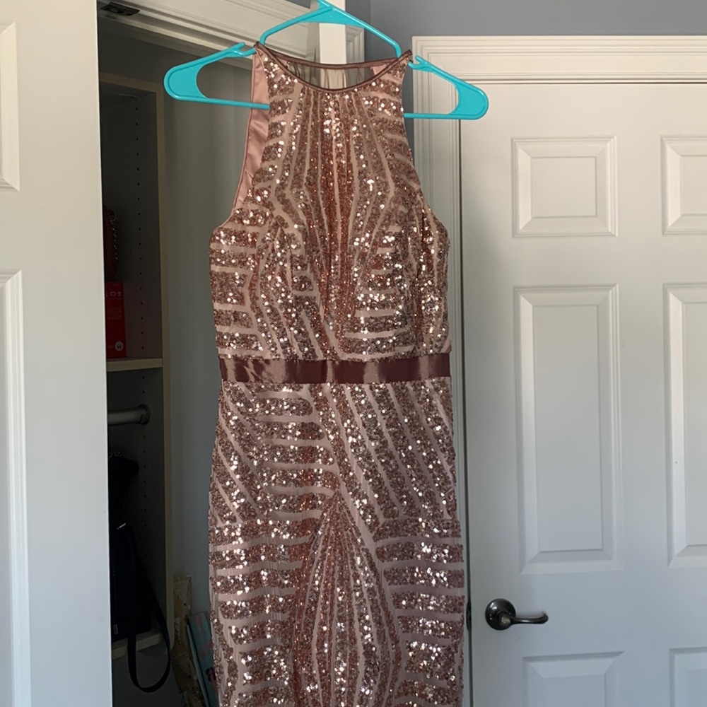 Cache long beaded gown